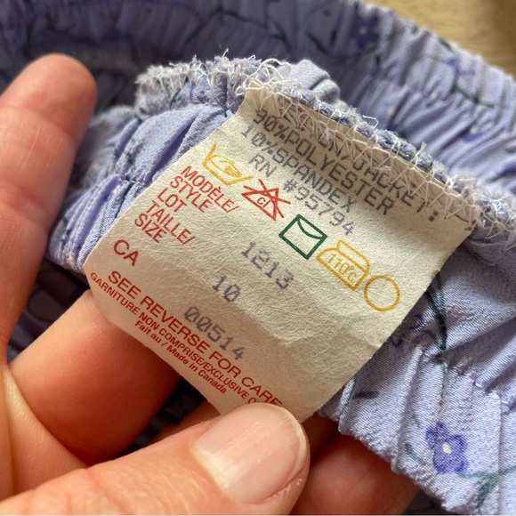 Source Unknown Vintage Gorgeous Lavender/Cornflower Blue A-Line Skirt Size Med - Picture 4 of 5